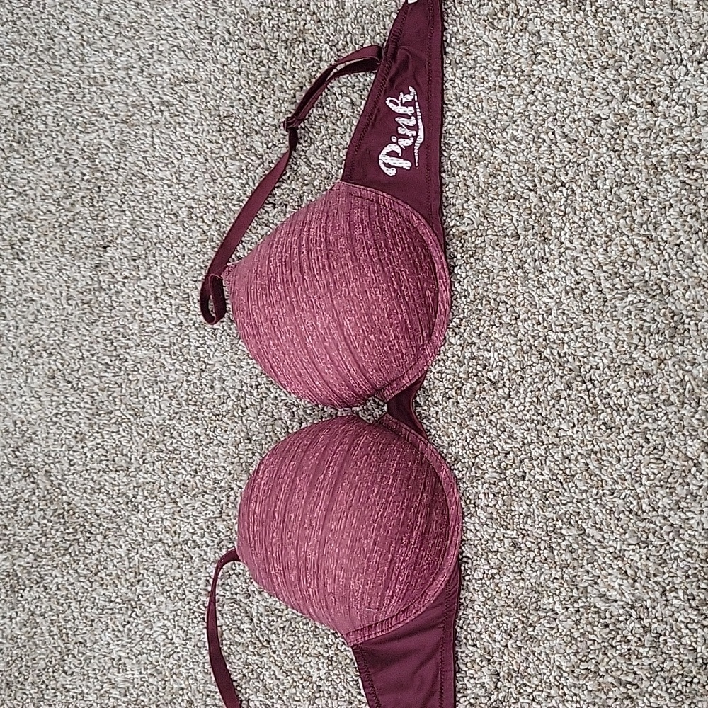 Pink push up bra